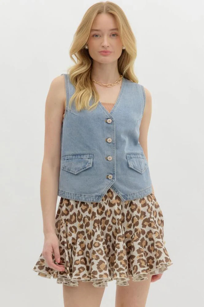 Womens Denim Fashion Vest