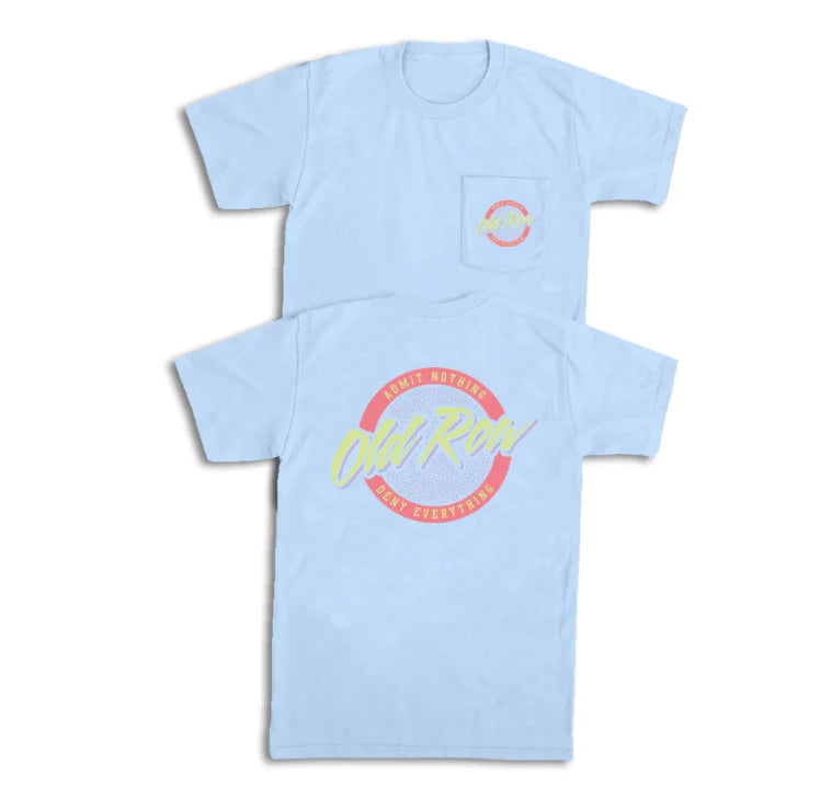 Old Row -Circle Logo Pocket Tee - Hydrangea