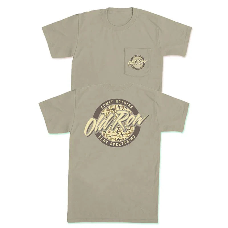 Old Row-Circle Logo Duck Camo Pocket Short Sleeve T-Shirt