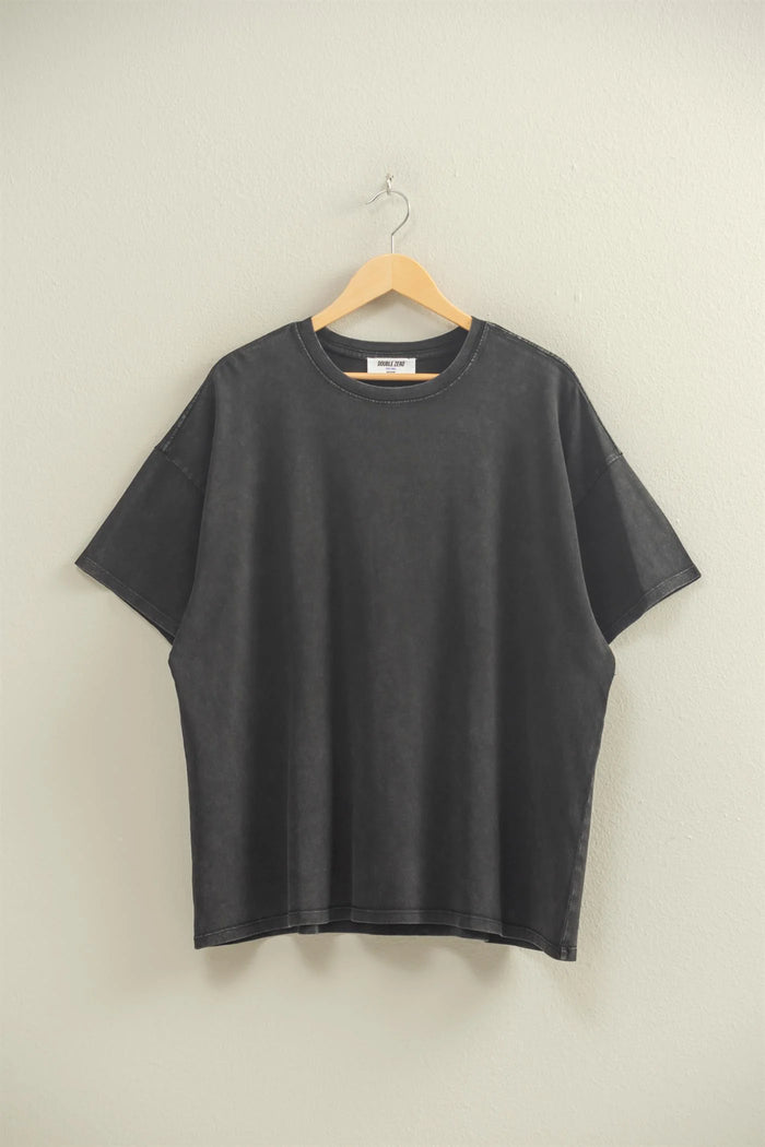 Mineral Washed Oversized Crew Neck Tee