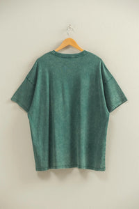Mineral Washed Oversized Crew Neck Tee