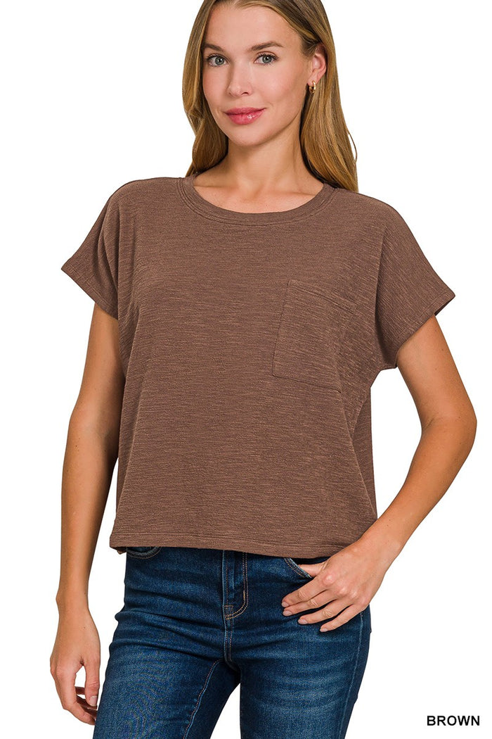 Slub Relaxed Crop Top