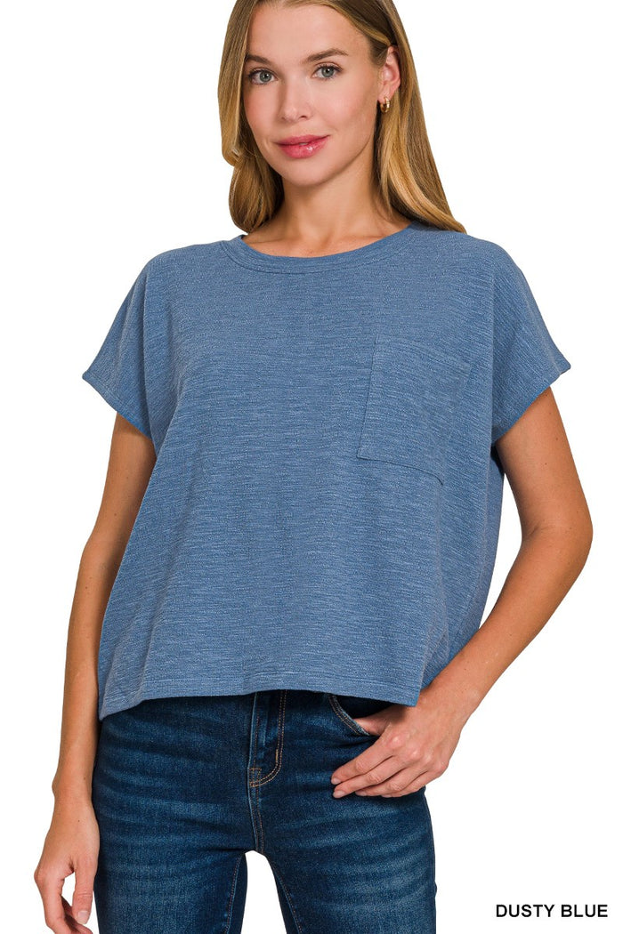 Slub Relaxed Crop Top