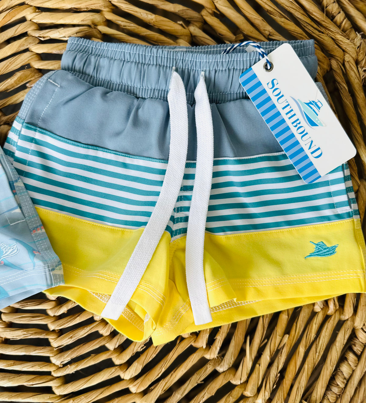 Southbound swim blue color block