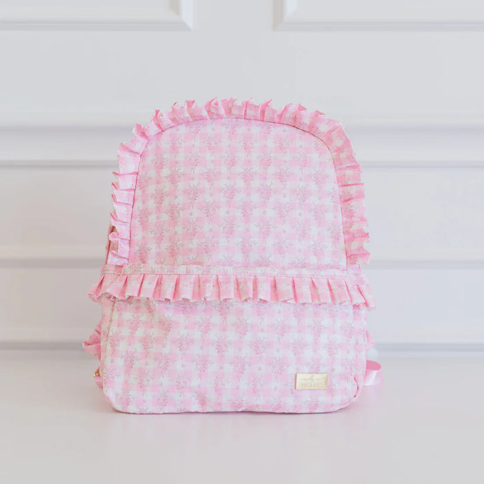Hollis Ruffled Nylon Backpack Pink