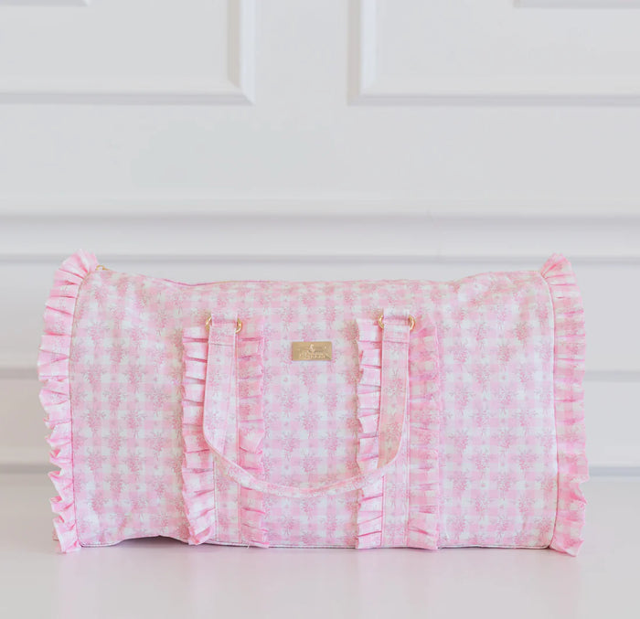 Hollis Ruffled Nylon Weekender Pink