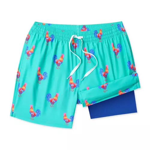 Chubbies The Cockadoodle Doozies 5.5" (Classic Lined Swim Trunk)- Teal