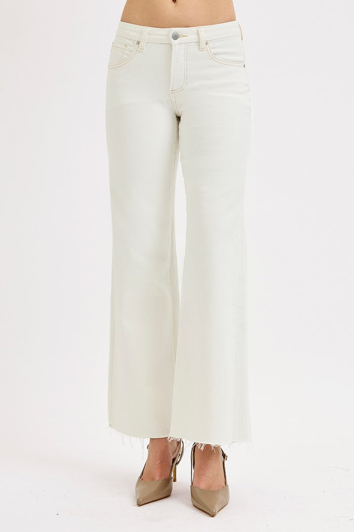 Risen Tummy Control Mid Rise Wide Leg Pants