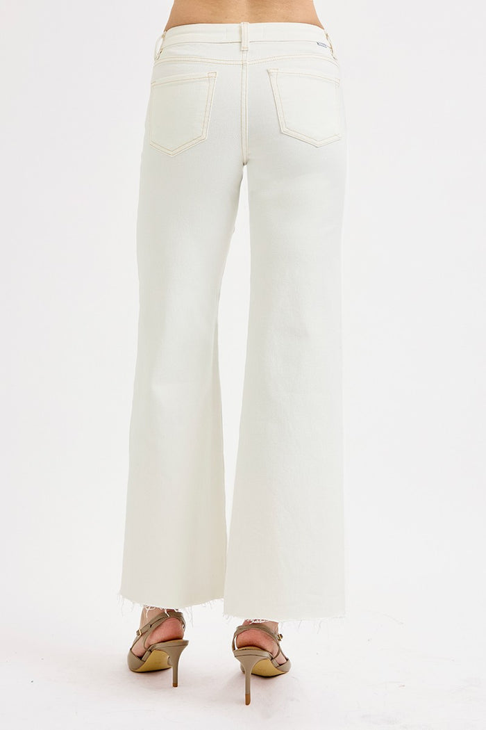 Risen Tummy Control Mid Rise Wide Leg Pants