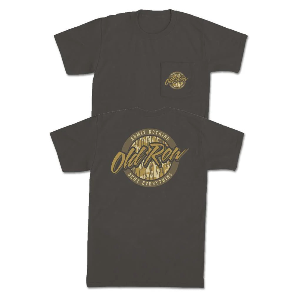 Old Row 80S CAMO CIRCLE POCKET TEE PEPPER