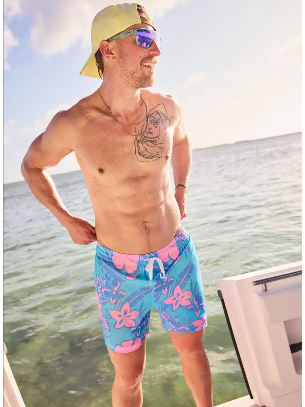 Chubbies The Baja Breezies - Blue 7" (Classic Lined Swim Trunk)