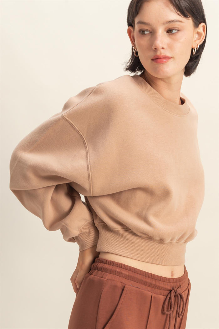 Everyday Long Sleeve Cropped Sweatshirt