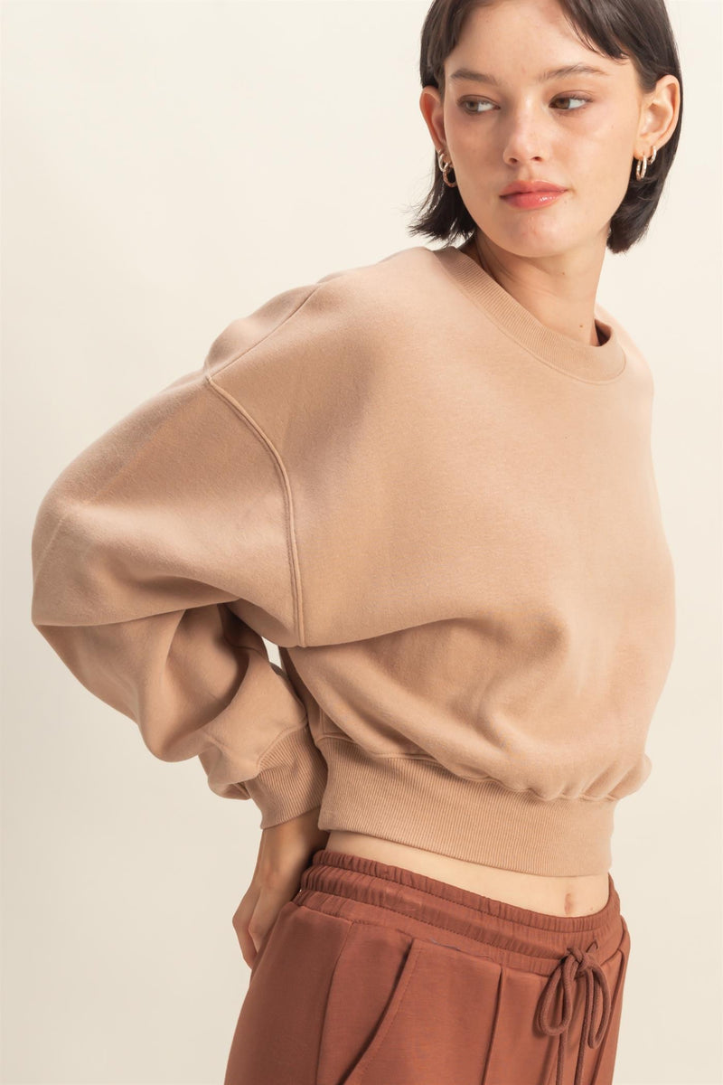 Everyday Long Sleeve Cropped Sweatshirt