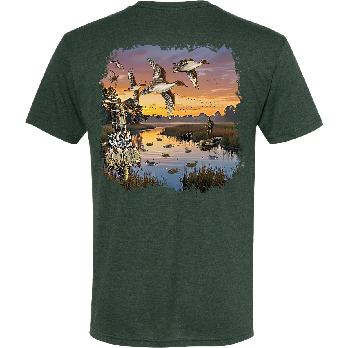 Hurricane Marsh-PINTAILS AT THE GROVE TEE - HEATHER FOREST GREEN
