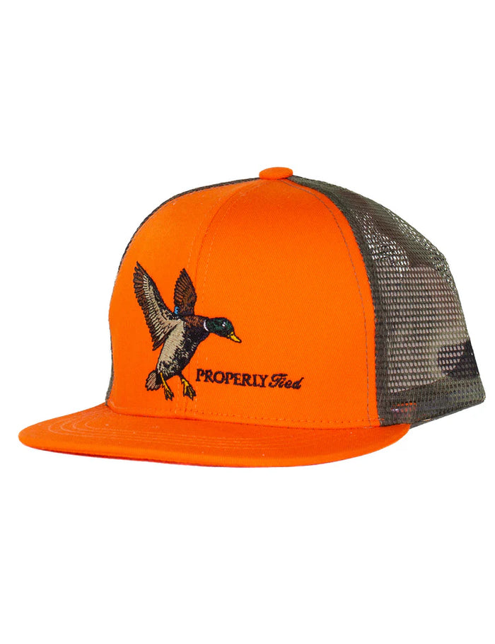 Properly Tied Boys Trucker Hat Mallard Flight