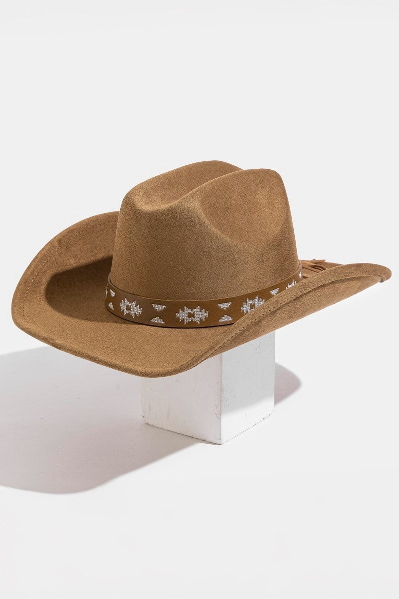 Western Tribal Pattern Band Cowboy Hat