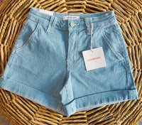 Lovervet High Rise Cuffed Striped A Line Shorts