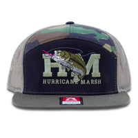 Hurricane Marsh- THE BASS RICHARDSON 168 7 PANEL HAT - OLD SCHOOL CAMO/LODEN