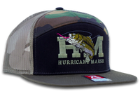 Hurricane Marsh- THE BASS RICHARDSON 168 7 PANEL HAT - OLD SCHOOL CAMO/LODEN