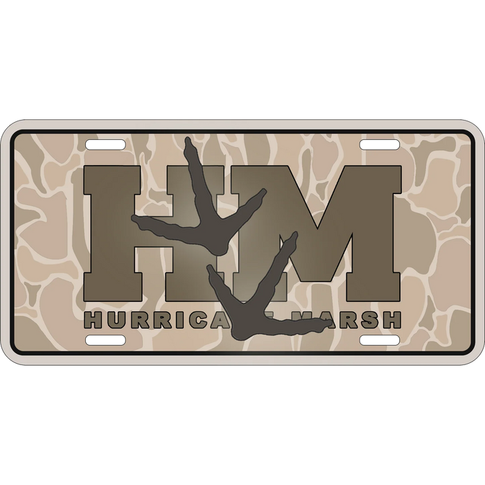 Hurricane Marsh-HM TURKEY TRACKS LICENSE PLATE