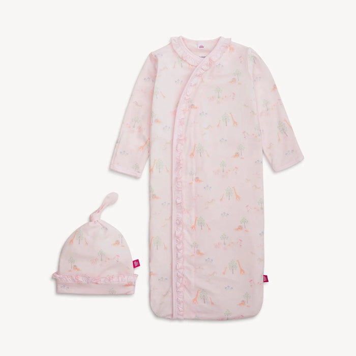 Magnetic Me Gown & Hat Set with Ruffle Pink Serene Safari