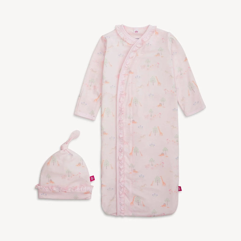 Magnetic Me Gown & Hat Set with Ruffle Pink Serene Safari