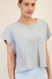 Cotton Slub Open Back Top