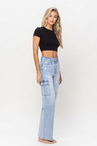 VERVET 90S VINTAGE STRAIGHT JEANS WITH CARGO UTILITY