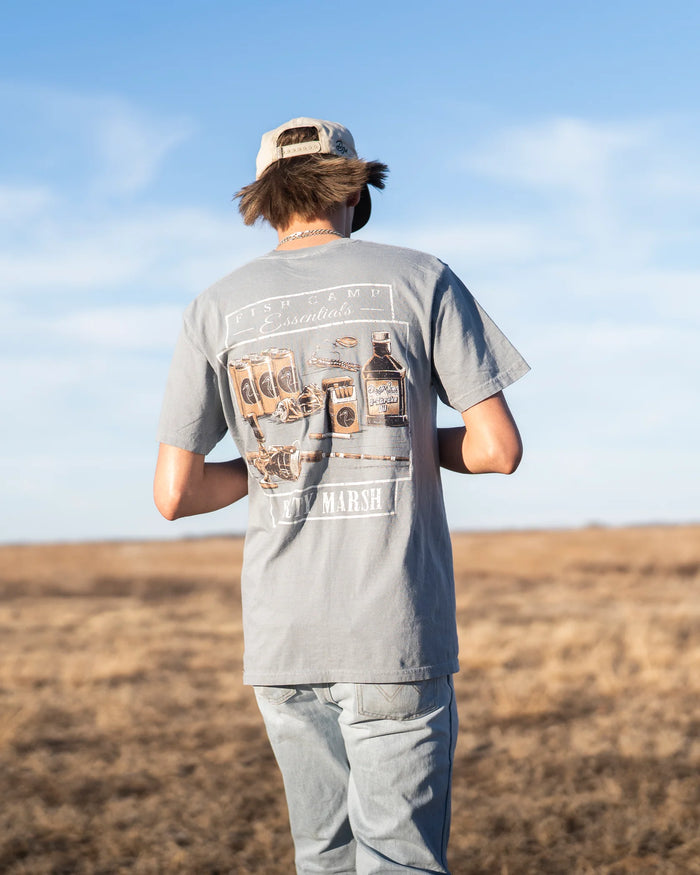 Dirty Marsh-Fish Camp Essentials Tee | Grey