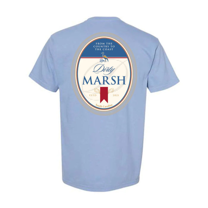 Dirty Marsh-Beer Label Tee | Washed Denim