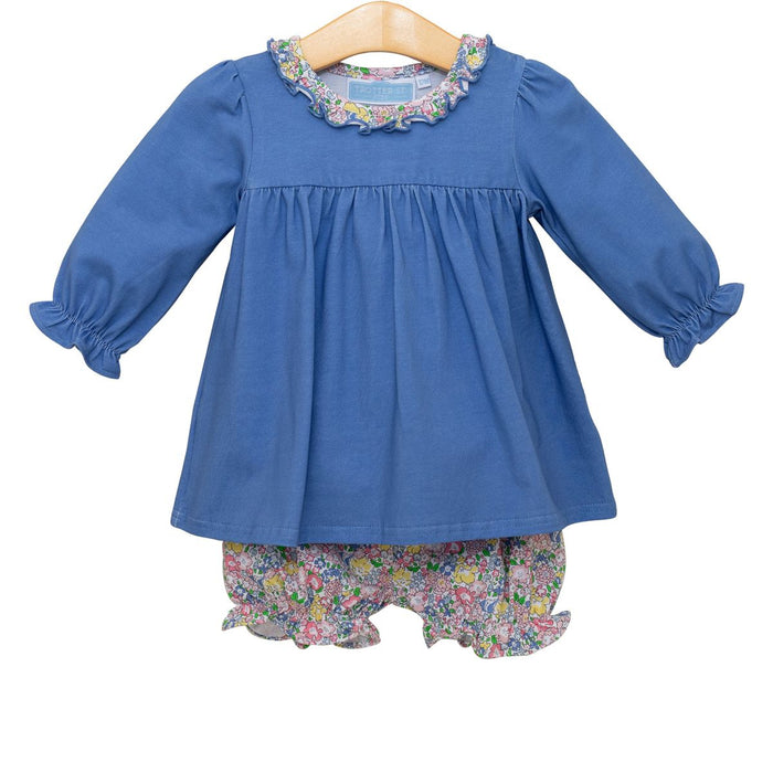 Trotter Street Floral Ruffle Bloomer Set