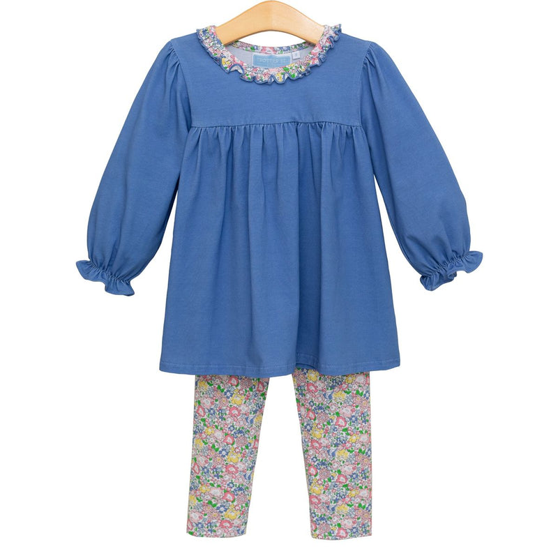 Trotter Street Floral Ruffle Pants Set