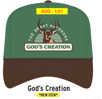 BURLEBO - GOD'S CREATION (GREEN/BROWN BILL) CAP