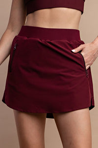 STRETCH WOVEN AND INNER FLEECE SHOR 2 IN 1 SKORT