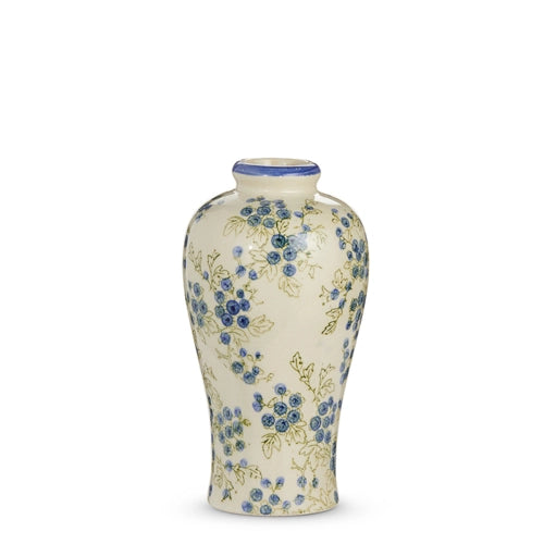 Raz Blue Floral Vase  SB* 11.5"