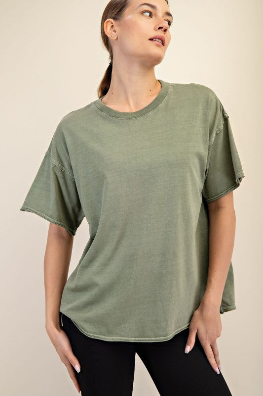 Plus Washed Cotton Boxy Tee