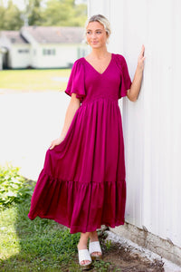 SMOCKED WASHED SATIN MIDI DRESS