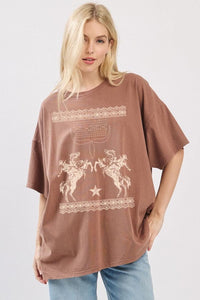 Western Cowboys Crochet Stitch Graphic Tee