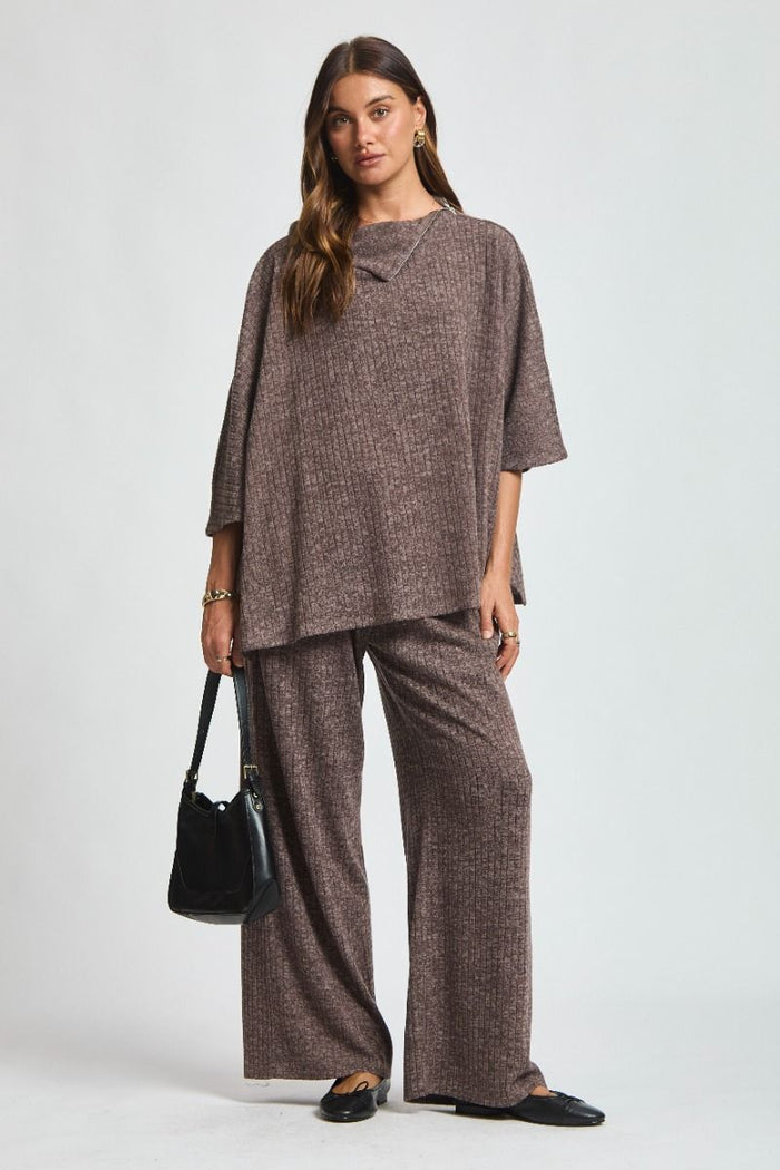 Set-Vineyard Knit Ribbed 2pc Pants Set