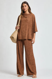 Set-Vineyard Knit Ribbed 2pc Pants Set