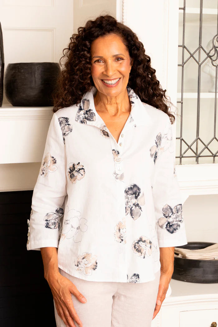 Habitat Watercolor Floral Swing Shirt