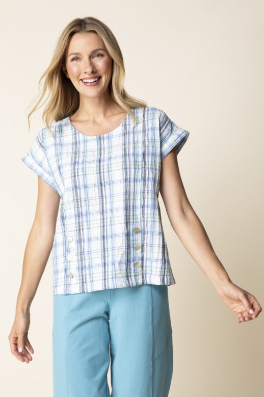 HABITAT BLURRED PLAID HARWICH PULLOVER