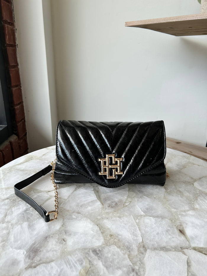 Caroline Hill Brandy Crossbody - Glimmer Black