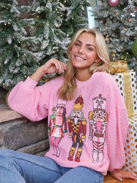 Simply Southern Nutcracker Long Sleeve Pink Tee