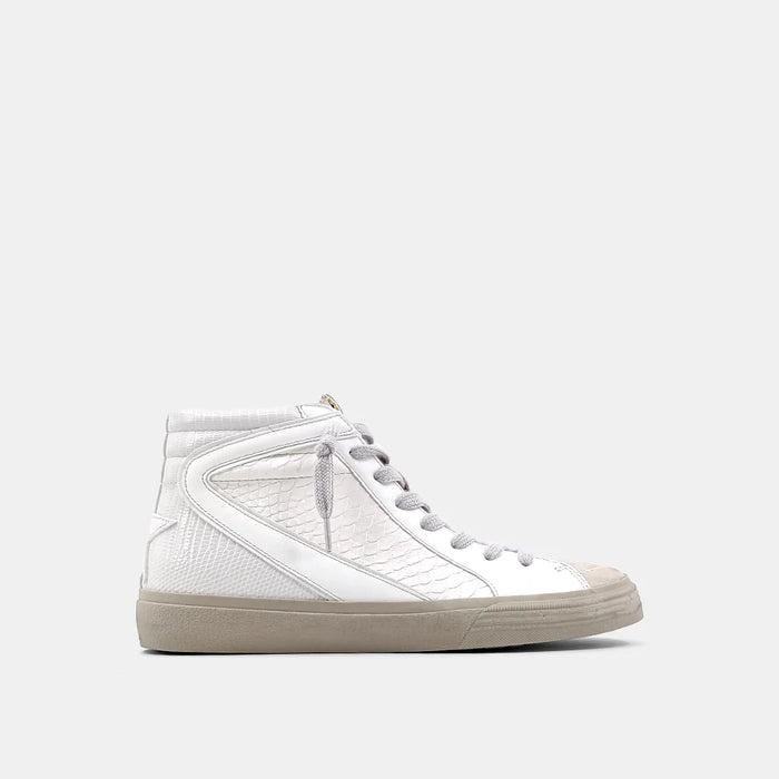 ShuShop Rooney Off White Snake HighTop Sneakers