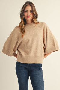 Drop Shoulder Soft Comfy Sweater Top