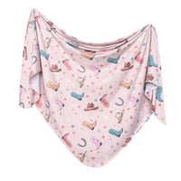 Copper Pearl Knit Swaddle Blanket