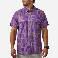 Burlebo-Performance Western Shirt - Louisiana Paisley - Purple