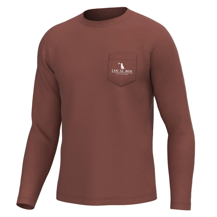 Local Boy-High Badge OD Long Sleeve Heather Performance Shirt