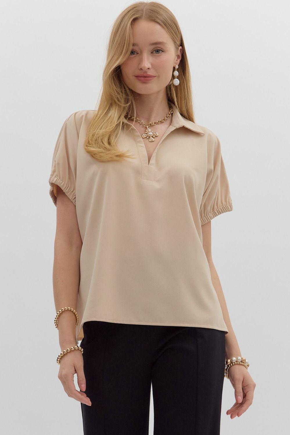 Solid short sleeve split collar